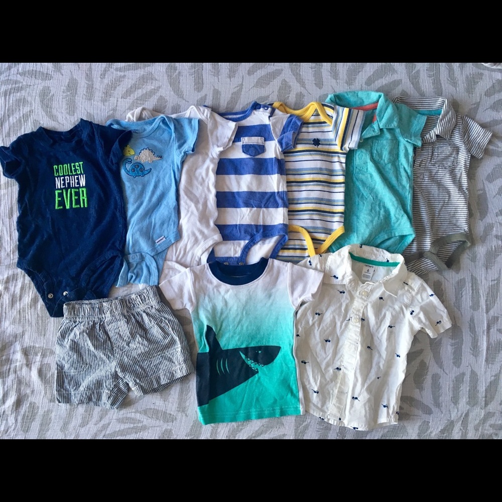 Baby Boy Clothes Lot Size 6 Months 10 Piece